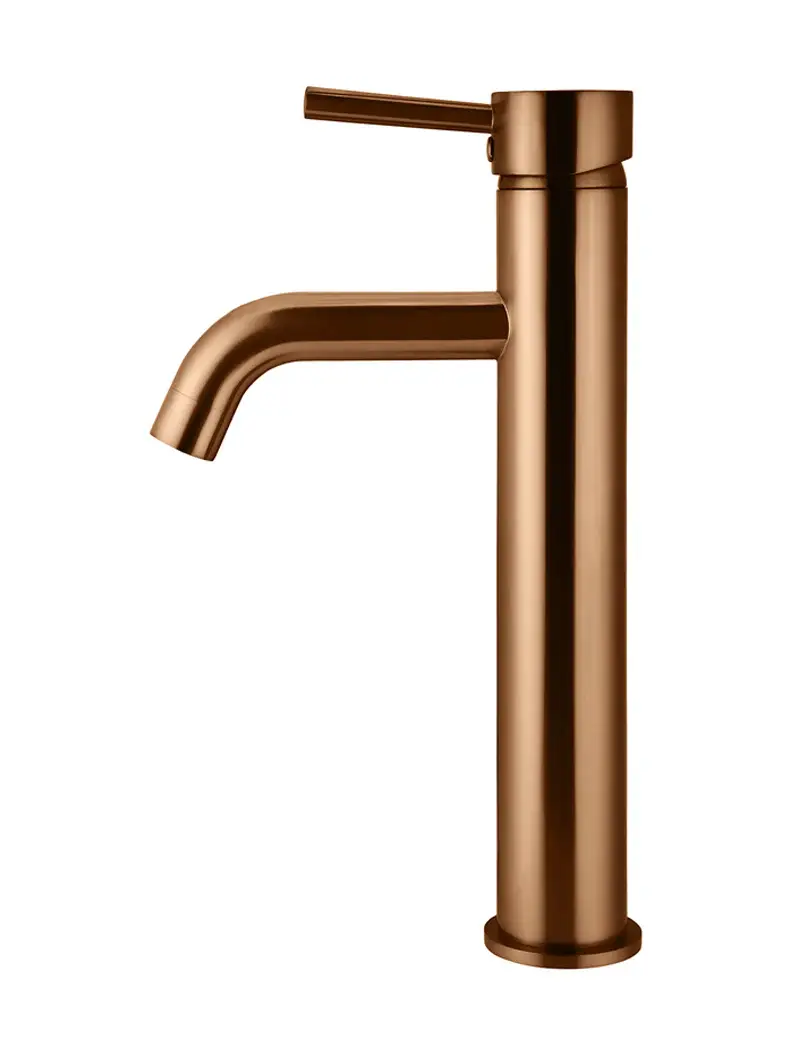 Round Tall Curved Basin Mixer 