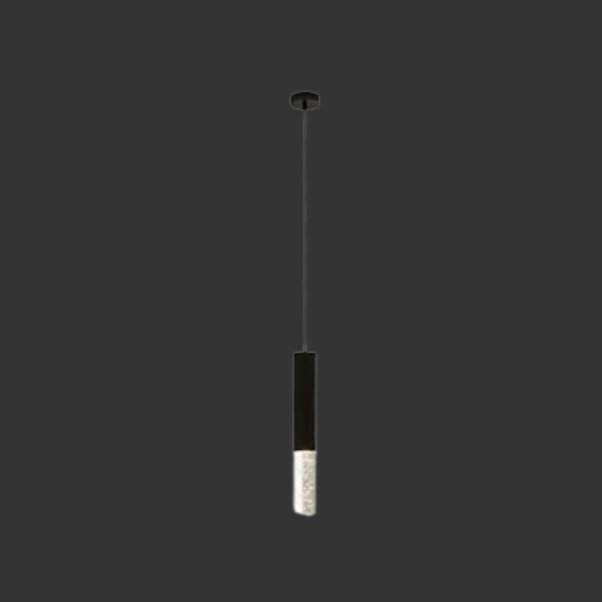Modern Black Crystal Pendant Light 